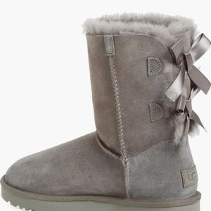 UGG Charcoal  Boots with Bows Worn Only Few times